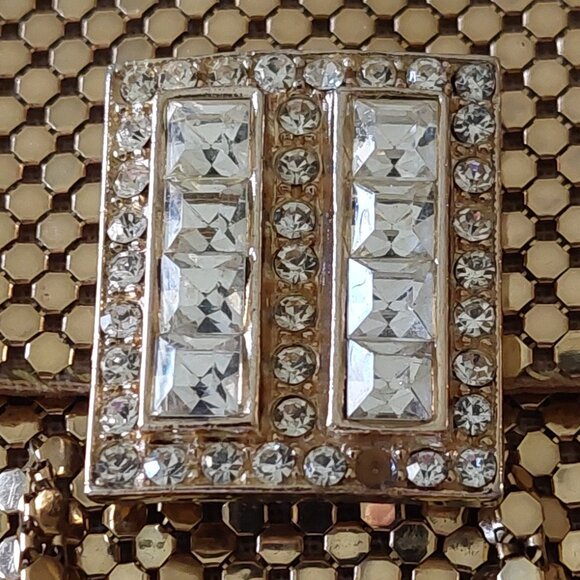 Whiting & Davis Vintage Gold Mesh Special Occasion Clutch Purse - Picture 15 of 16